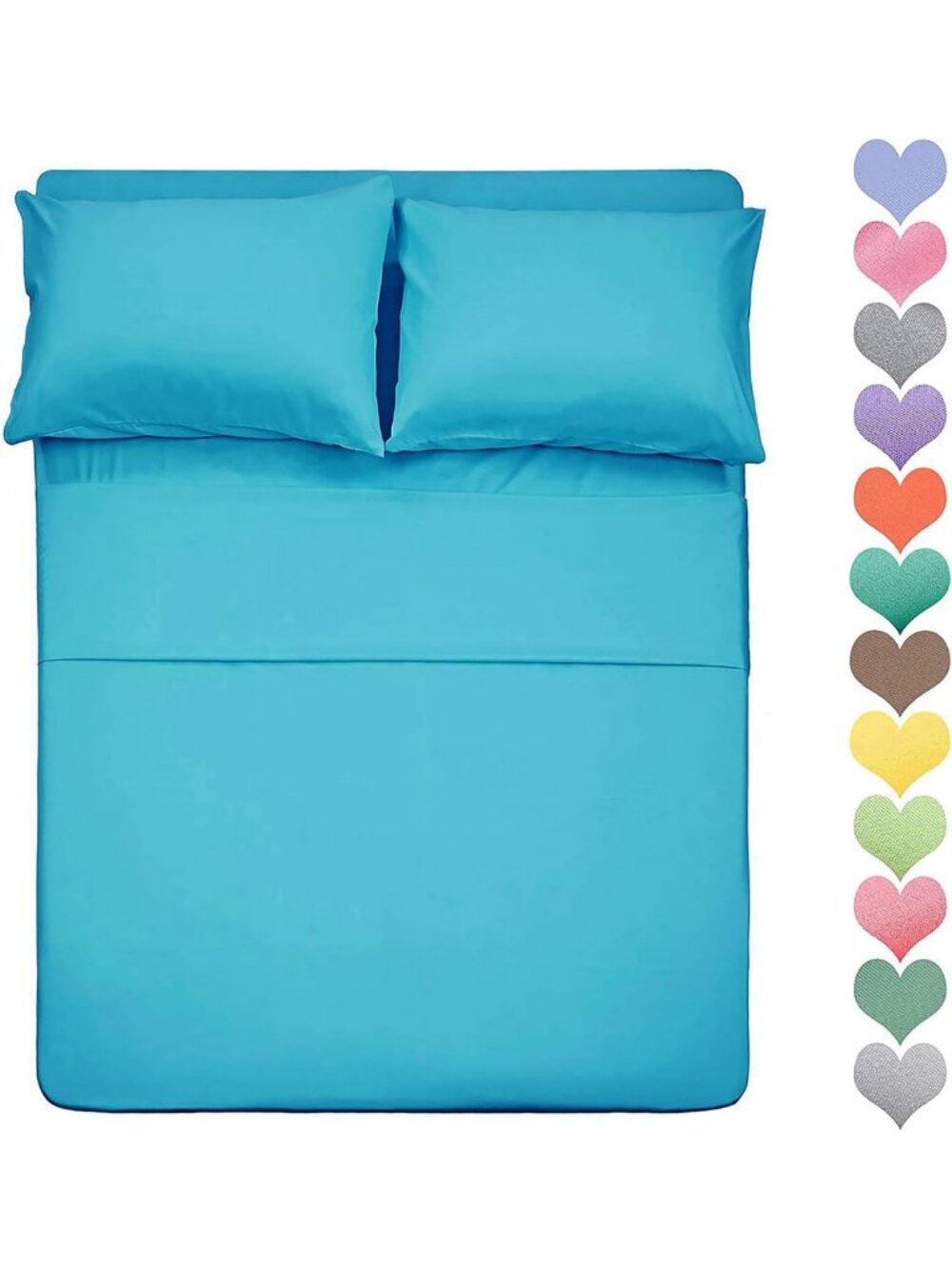 Queen Size 3-Piece Sheet Set - 400 Thread Count Soft Cotton, Deep Pocket